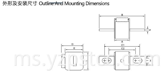 Square semiconductor protection fuse 170M (1)